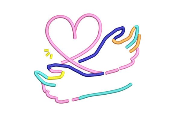 Abstract Heart Line Embroidery Design Review