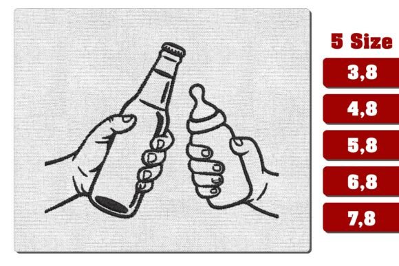 Beer and Baby Bottle Cheers Embroidery Review