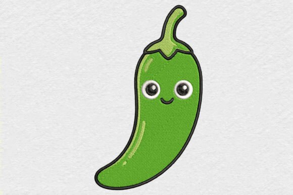 Cute Chili Pepper Embroidery Design Adds Playful Holiday Charm
