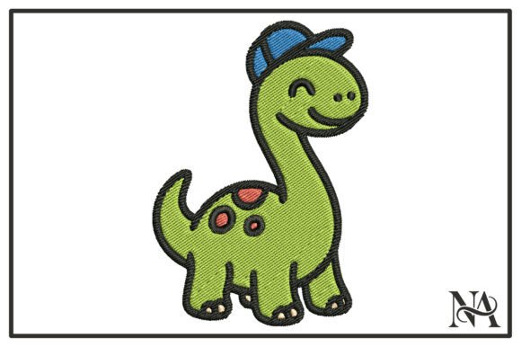 Cute Dino with Cap Embroidery Design: A Designer's Review