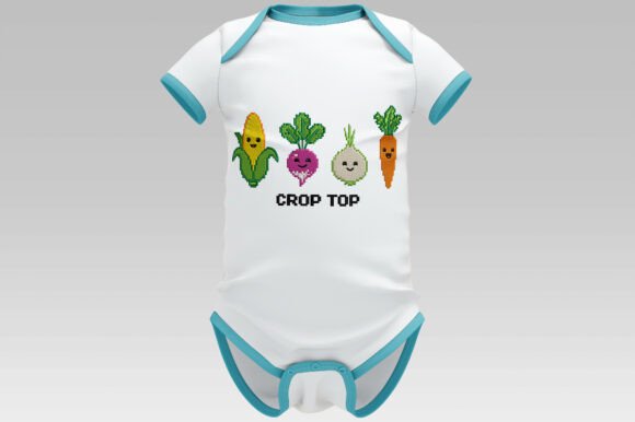 Cute Garden Veggie Embroidery for Holiday Gifts
