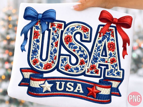 Floral USA Patriotic Embroidery Style Review