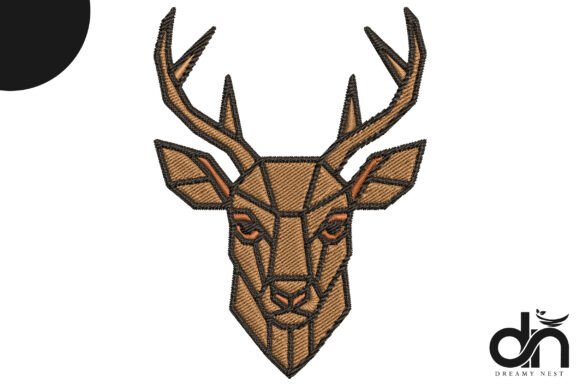 Geometric Deer Stag Embroidery Design Review