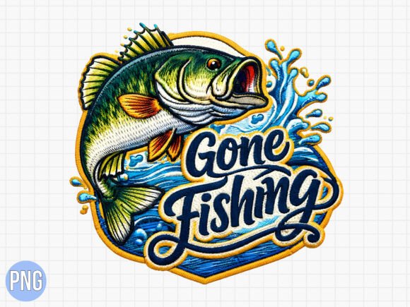 Gone Fishing Bass Fish Embroidery PNG: Designer Review
