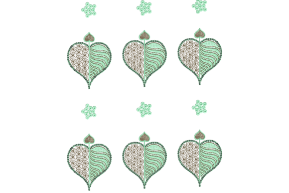 Heart-Shaped Leaf Embroidery Design Review for Apparel