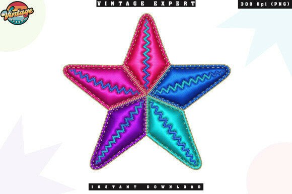 Multicolor Starfish Patch Embroidery PNG Review