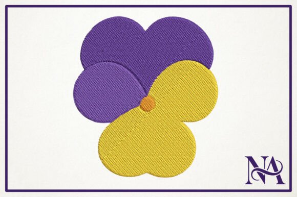 Purple and Yellow Pansy Embroidery Review
