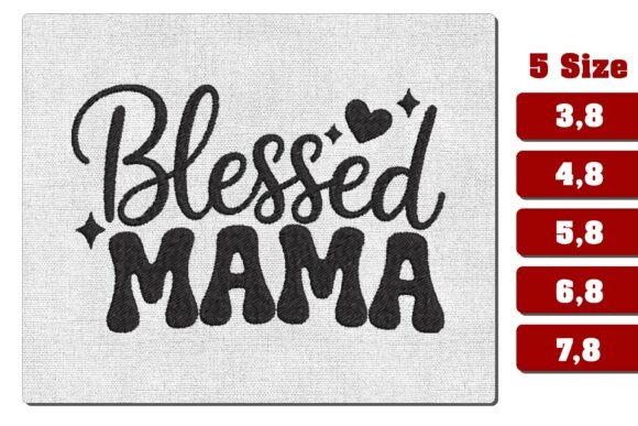Retro Blessed Mama Heart Embroidery File Review