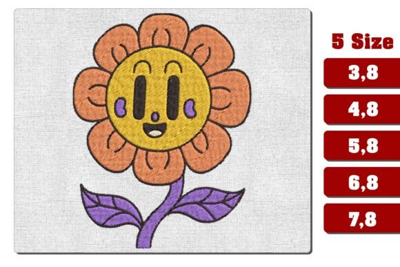 Smiley Face Flower Machine Embroidery Review