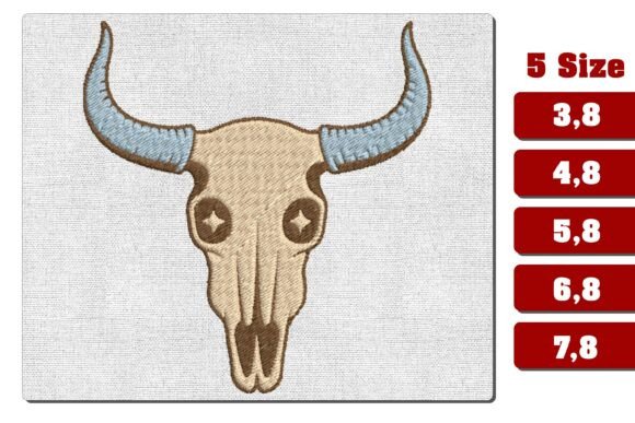 Western Bull Skull Machine Embroidery: Real Stitch Review